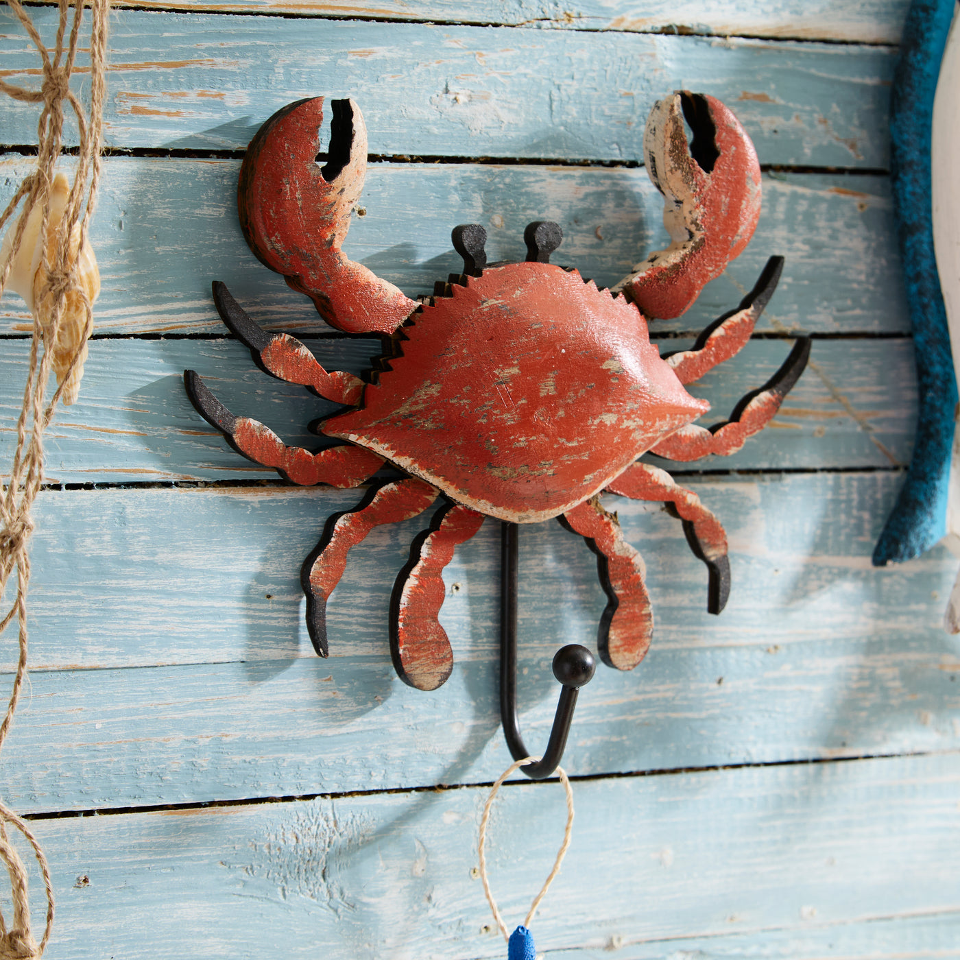 Rustic Nautical Crab Wall Hook