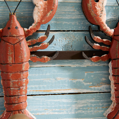 Triple Lobster Wall Hook Rack