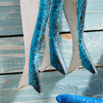 Hanging Trio of Wooden Fish – Nautical Coastal Wall Decoration