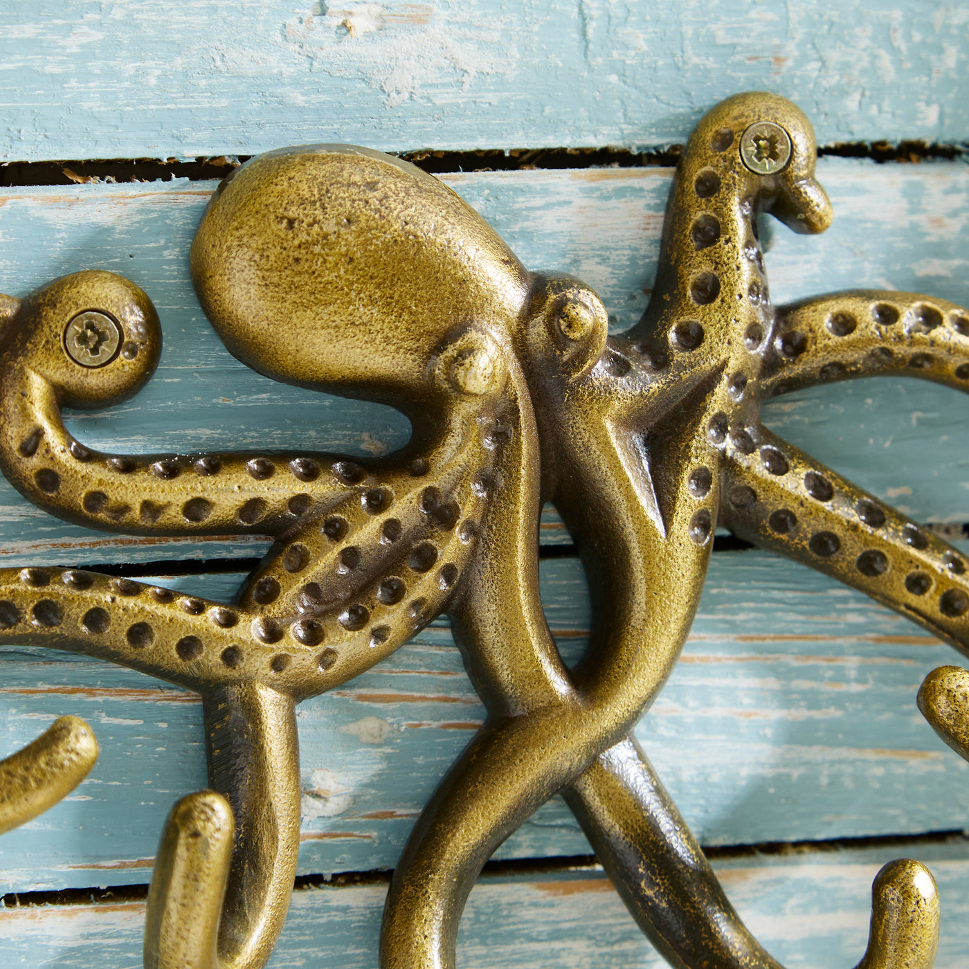 Octopus Metal Wall Hooks – Brass