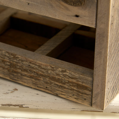 Solid Wood Eight Bottle Holder – Vintage Country Style