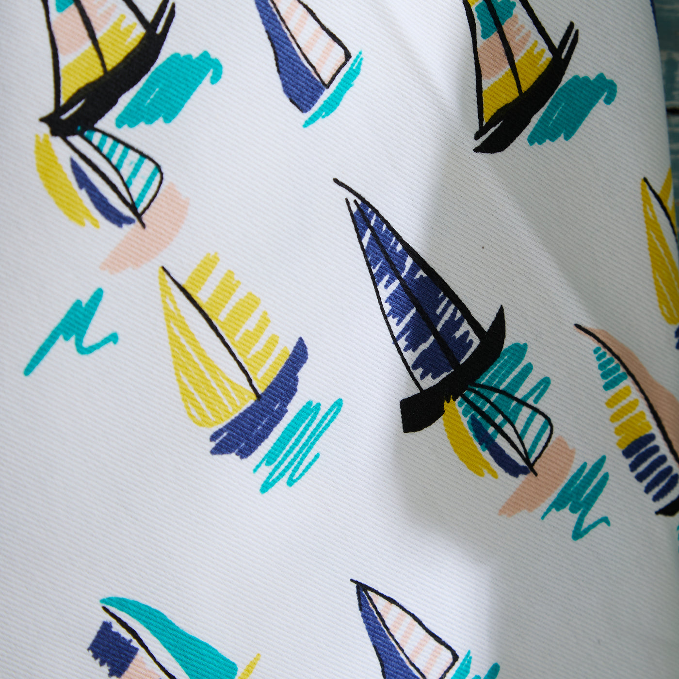 Set of 3 Sailing Boats Cotton Tea Towels – Nautical Kitchen Accessory