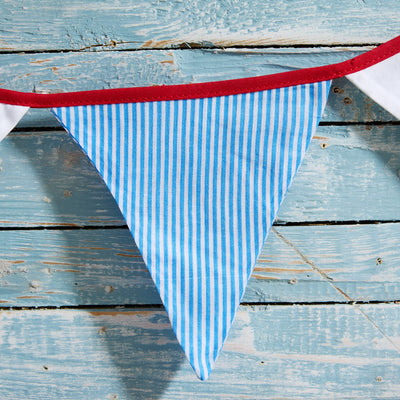 Nautical Fabric Bunting – Anchor & Lifebuoy Coastal Garland