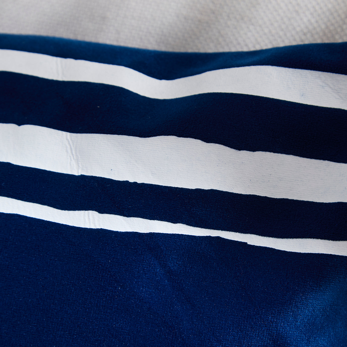 Navy Nautical Cushion with White Fish Design – Nautical Decorative Pillow