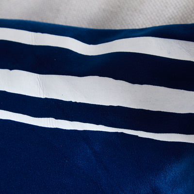 Navy Nautical Cushion with White Fish Design – Nautical Decorative Pillow