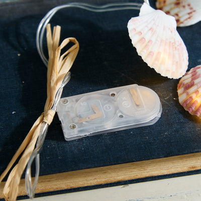 LED Shell Garland – Coastal String Lights with Real Seashells