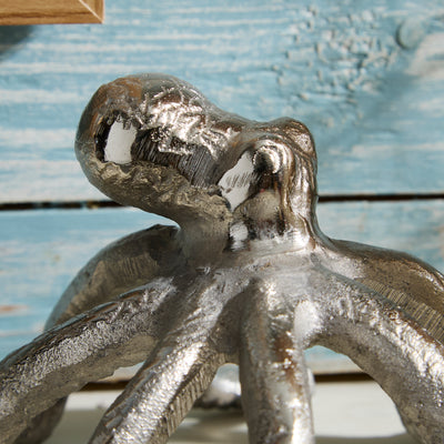 Silver Octopus Candle Holder – Nautical Coastal Decor