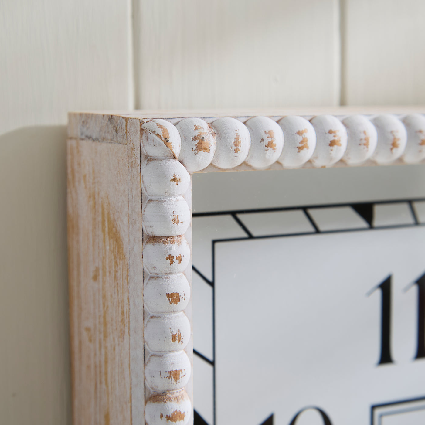 Whitechapel Square Wall Clock with Distressed Ribbed Frame