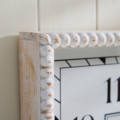 Whitechapel Square Wall Clock with Distressed Ribbed Frame