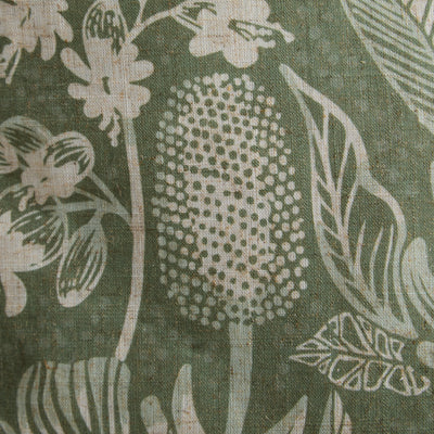 Tropical Botanical Square Outdoor Cushion – Green Tropical Sketch