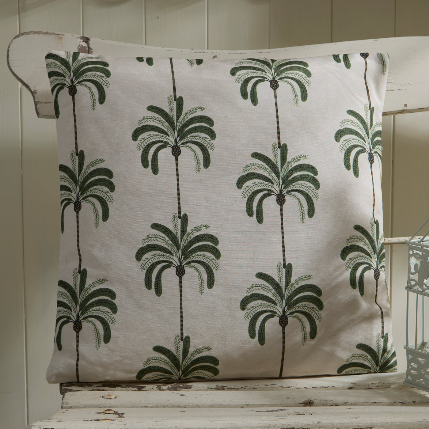 Tropical Botanical Square Outdoor Cushion – Large Palm Grove