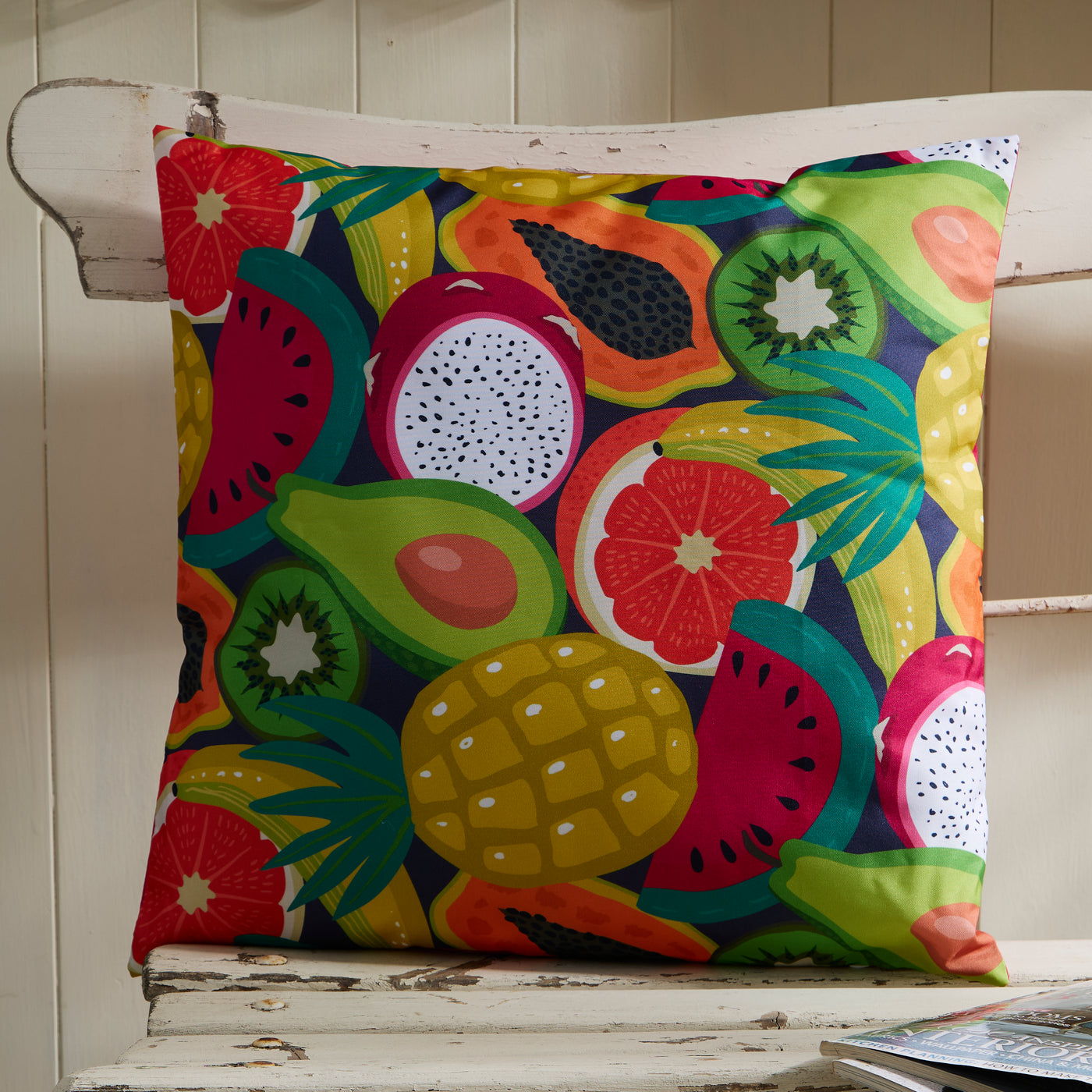Fruit Punch Outdoor Cushion 45x45cm – Water-Resistant Patio & Home Pillow