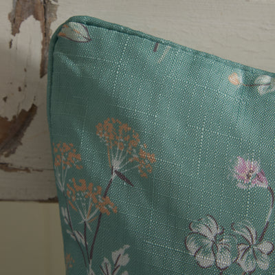 Floral Outdoor Cushion Sage Green – Water-Resistant Pillow for Garden & Home