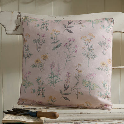 Floral Outdoor Cushion Blush Pink – Water-Resistant Pillow for Garden & Home