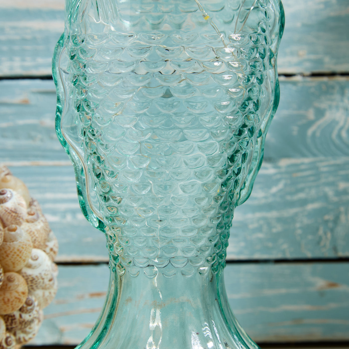 Glass Fish-Shaped LED Bottle Light with Cork