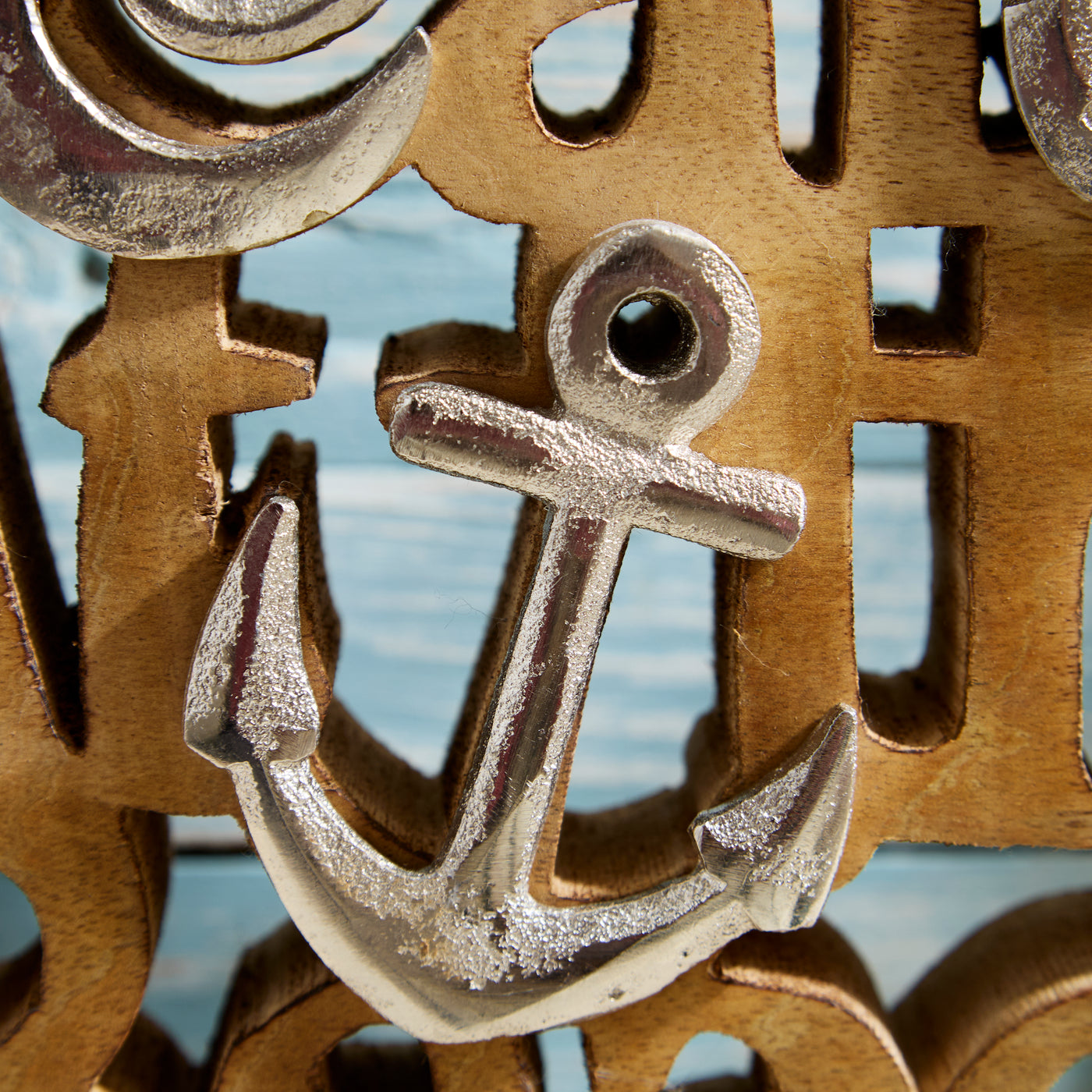 Wooden Beach "Sea you" Sign – Nautical Wood & Metal Decor