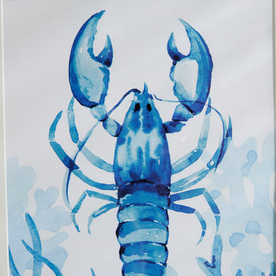 Set of 3 Framed Coastal Sea Life Prints – Lobster, Crab & Octopus