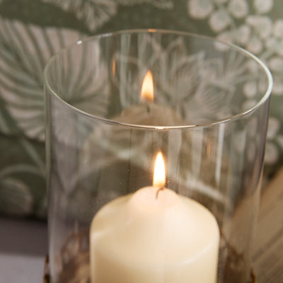 Vintage Gold Lantern & Candle Holder  – Sold individually or as a set.