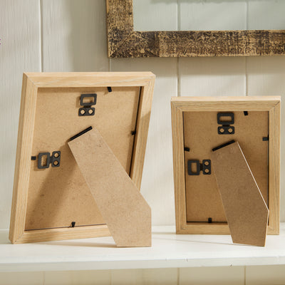 Natural Wood Photo Frame with Carved Border Design – Available in Two Sizes