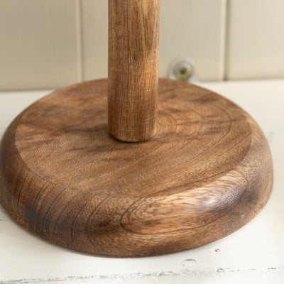 Rustic Wooden Paper Towel Holder with Decorative Top