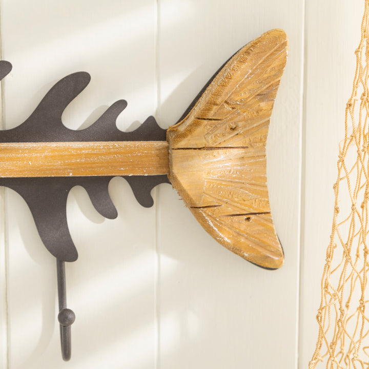 bone wood fish hooks craighead Wood & Metal Nautical Fish Bone Wall Hooks – LIVE LAUGH LOVE LIMITED