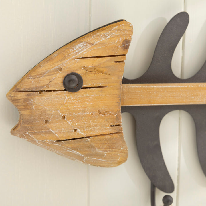 Wood & Metal Nautical Fish Bone Wall Hooks – LIVE LAUGH LOVE LIMITED