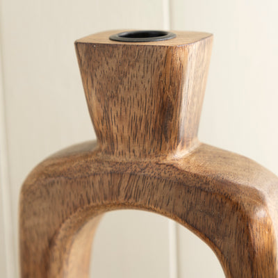 Rustic Wooden Open Framed Candle Holder