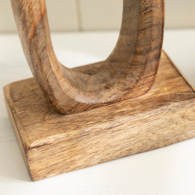 Rustic Wooden Open Framed Candle Holder