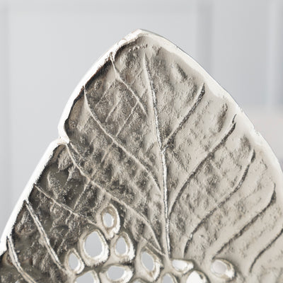 Metal Tree of Life Leaf Sculpture - Elegant Decorative Accent Piece