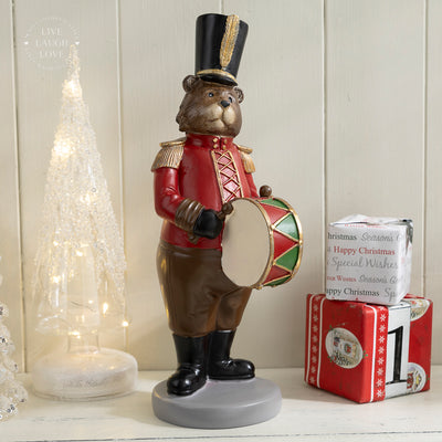 Christmas Bear Band Figurines - Musical Bear Soldiers