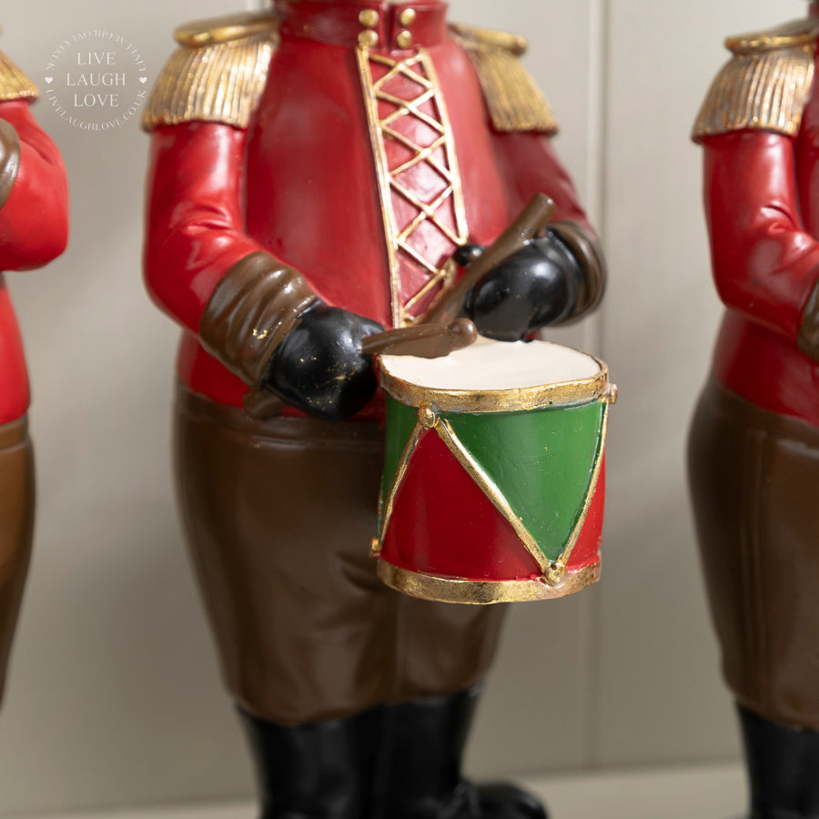 Christmas Bear Band Figurines - Musical Bear Soldiers