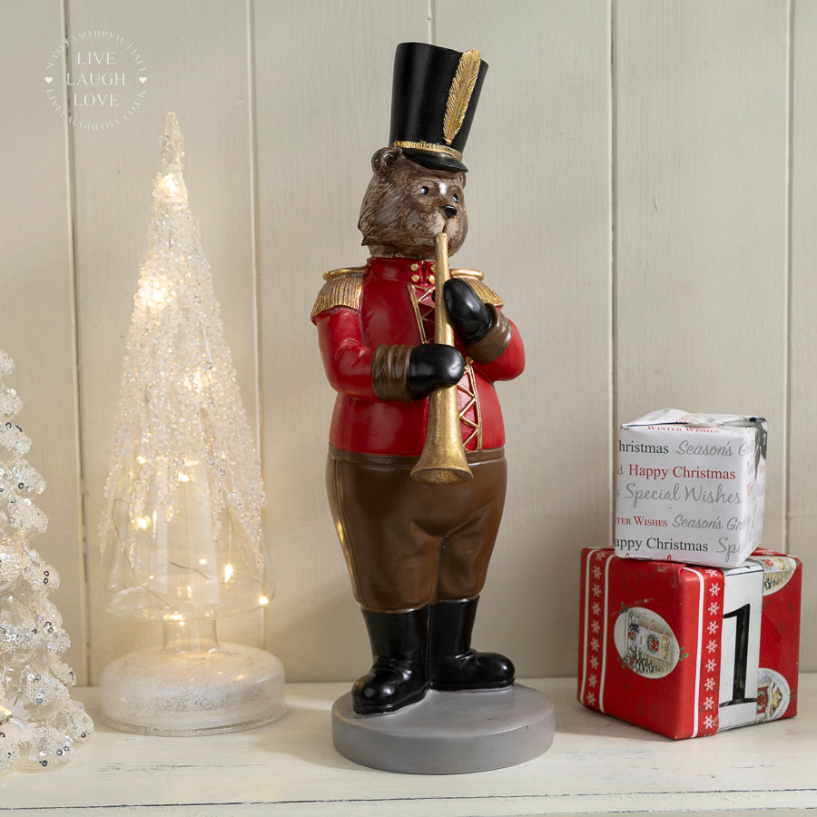 Christmas Bear Band Figurines - Musical Bear Soldiers