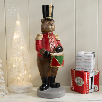 Christmas Bear Band Figurines - Musical Bear Soldiers