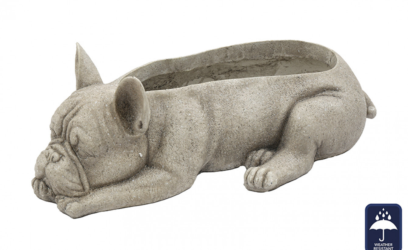Sleeping French Bulldog Planter