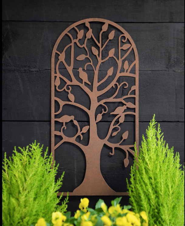 Metal Rustic Arch Tree Wall Decor
