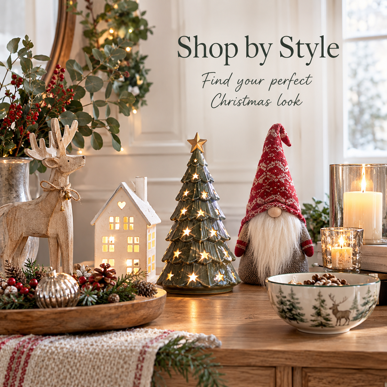 Shop Christmas decorations by style
