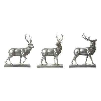 Silver Stag Sculpture – Elegant Christmas Decor