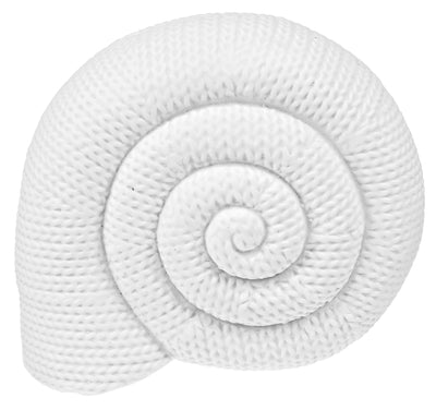 Porcelain LED Shell Light – Textured White Nautical Ornament