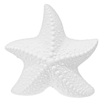 Porcelain LED Starfish Light – White Coastal Night Light Ornament