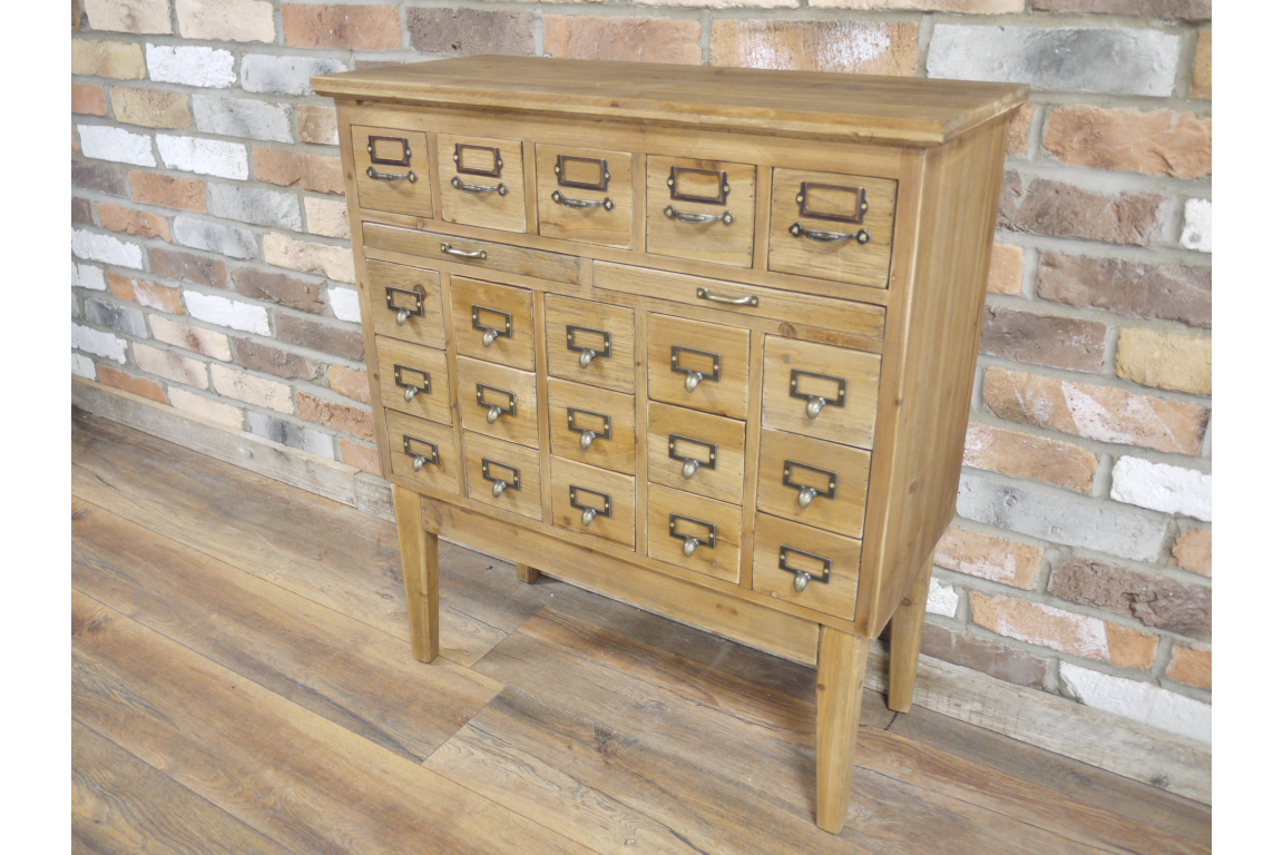 Rustic Multi Drawer Storage Cabinet – Vintage Style Solid Wood Unit