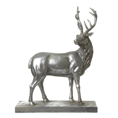 Silver Stag Sculpture – Elegant Christmas Decor