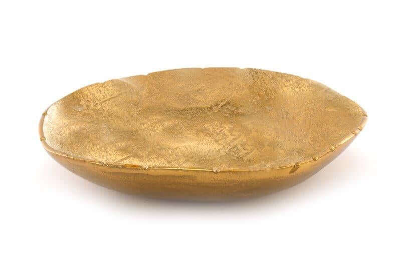 23.5x8cm Decorative Gold Bowl - LIVE LAUGH LOVE LIMITED