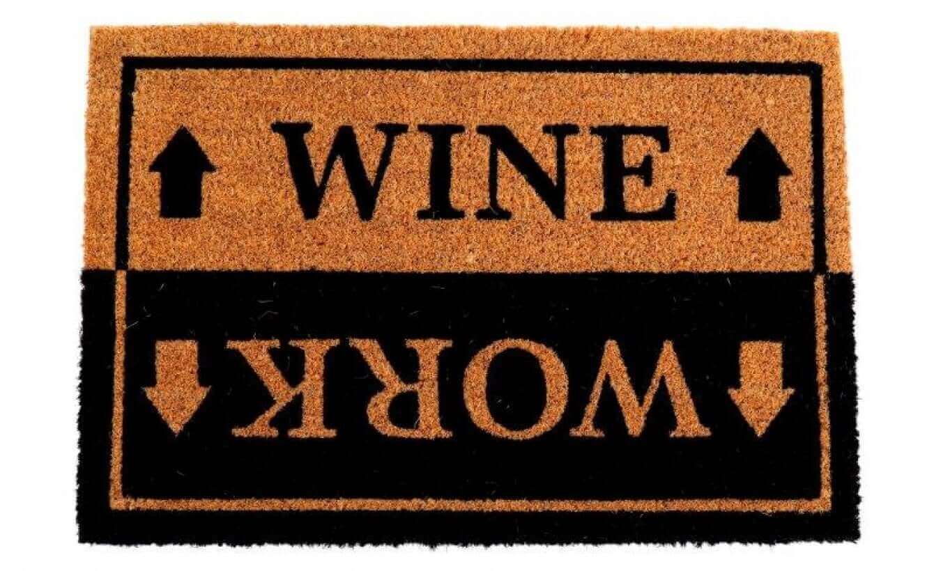 40x60cm Wine/Work Door Mat - LIVE LAUGH LOVE LIMITED