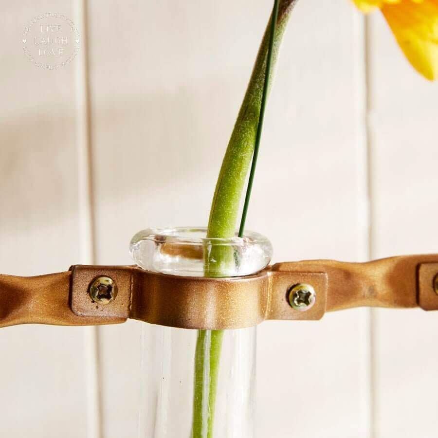 5-Bottle Flower Vases - Industrial Vintage Chic - LIVE LAUGH LOVE LIMITED