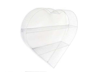 61x62 White Wire Heart Shelves - LIVE LAUGH LOVE LIMITED
