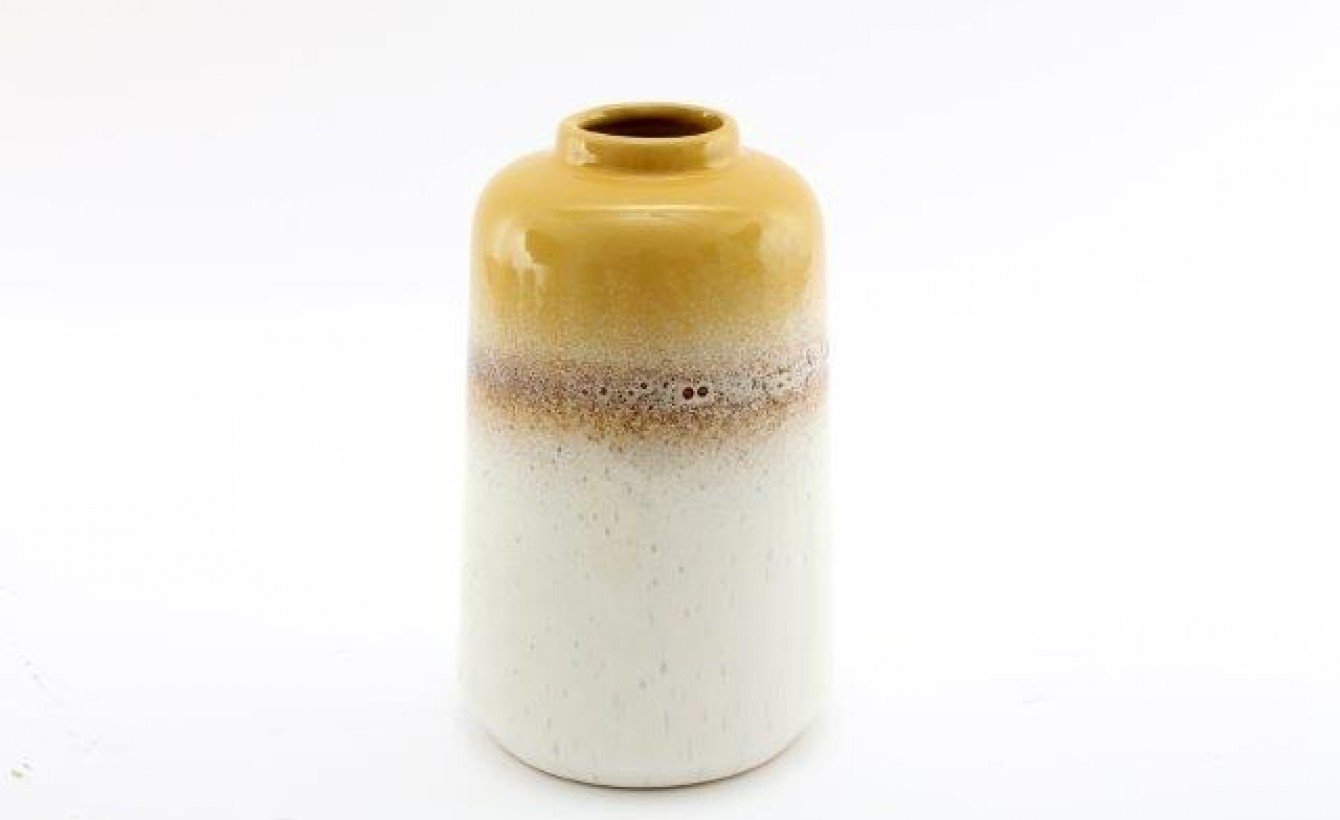 Abstract Mustard Vase - LIVE LAUGH LOVE LIMITED