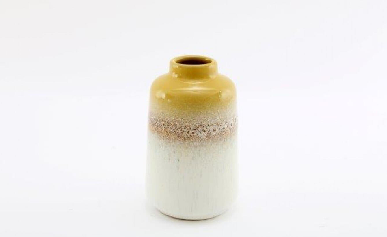 Abstract Mustard Vase - LIVE LAUGH LOVE LIMITED