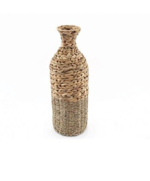 Bamboo & Seagrass Bottle Shape Vase - LIVE LAUGH LOVE LIMITED