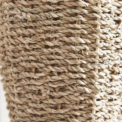 Bamboo & Seagrass Hexagon Shape Basket / Vase - LIVE LAUGH LOVE LIMITED