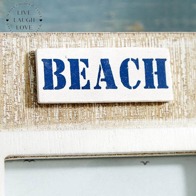 Beach Photo Frame With Nautical Garnish - 3.5" x 5" Photo Size - LIVE LAUGH LOVE LIMITED